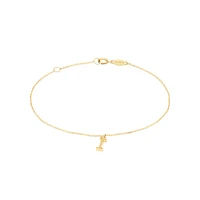 19cm (7.5") C Initial Bracelet in 10kt Yellow Gold