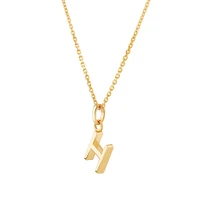 O Initial Pendant in 10kt Yellow Gold