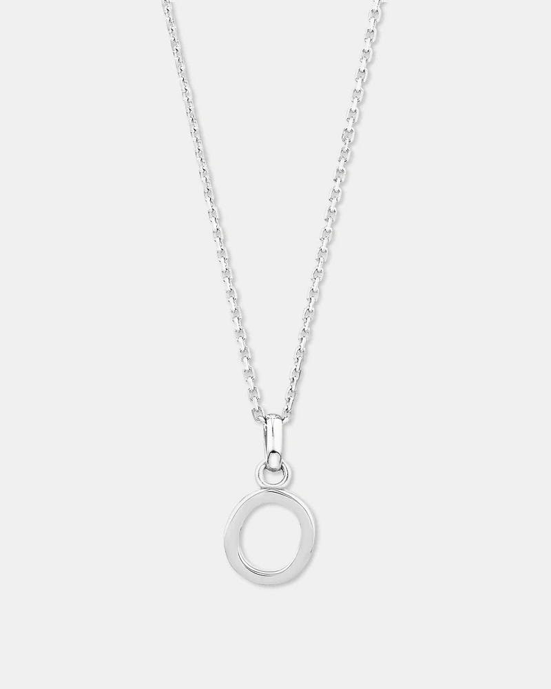 "U" Initial Pendant in Sterling Silver