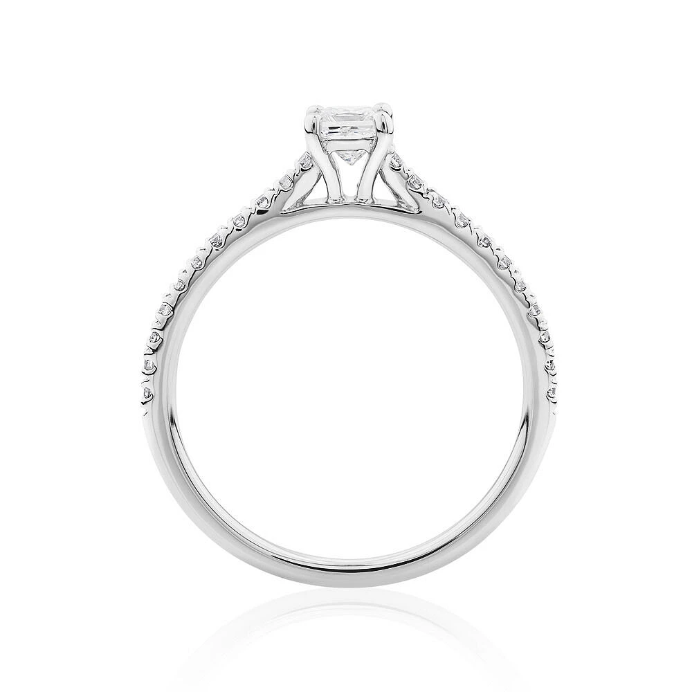 Engagement Ring with Carat TW Diamonds in 14kt White Gold