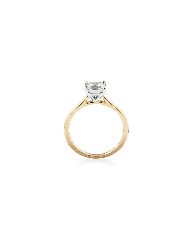 Evermore Certified Solitaire Ring With 1 Carat TW Diamond In 14kt White Gold