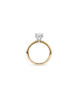 2.00 Carat TW Pear Cut Laboratory-Grown Diamond Solitaire Engagement Ring in 14kt Yellow and White Gold