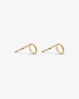 5mm Circle Stud Earrings in 10kt Yellow Gold