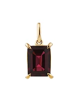 Garnet Pendant in 10kt Yellow Gold