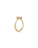 0.90 Carat TW Two Stone Pear and Marquise Shaped Laboratory-Grown Diamond Engagement Ring in 14kt Yellow Gold