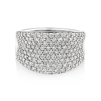 Pave Classic Ring with 1.50 Carat TW Diamond in 14kt White Gold