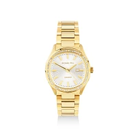 Ladies 0.40 Carat TW Diamond Quartz Watch in Yellow Gold Tone Stainless Steel