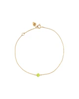 Bracelet with Peridot in 10kt Yellow Gold