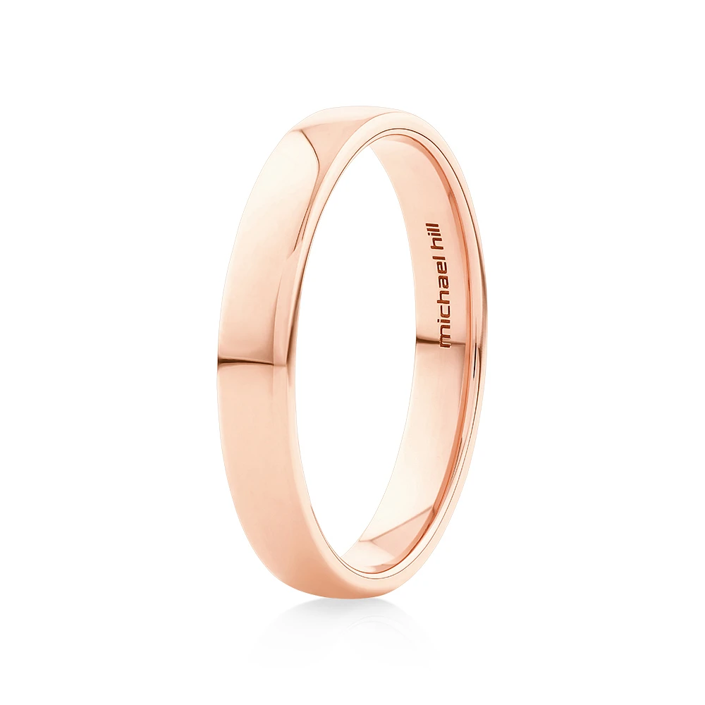 Half Round Wedding Band 10kt Yellow Gold