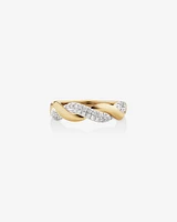 Twist Ring with 1/5 Carat TW of Diamonds in 10kt Yellow Gold