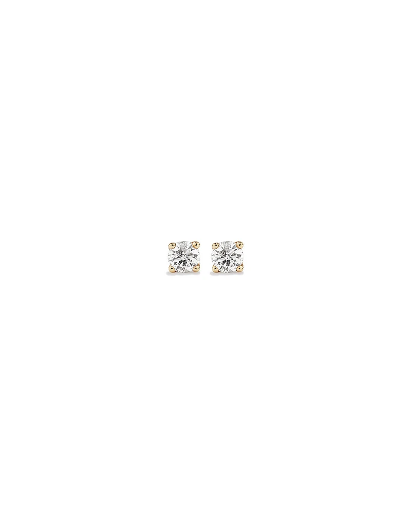 0.10 Carat TW Diamond Mini Solitaire Stud Earrings in 10kt White Gold