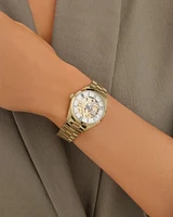 Women's Automatic Skeleton Watch In Gold Tone Stainless Steel