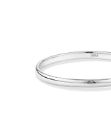 3.7mm Width Solid Round Baby Bangle in Sterling Silver