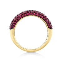 Ring with Ruby in 10kt Yellow Gold