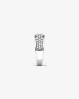 Men's Pave Ring with 0.87 Carat TW of Diamonds in 10kt White Gold