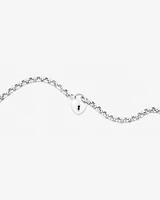 45cm (18") 5mm-5.5mm Width Heart Padlock Belcher Necklace in Sterling Silver