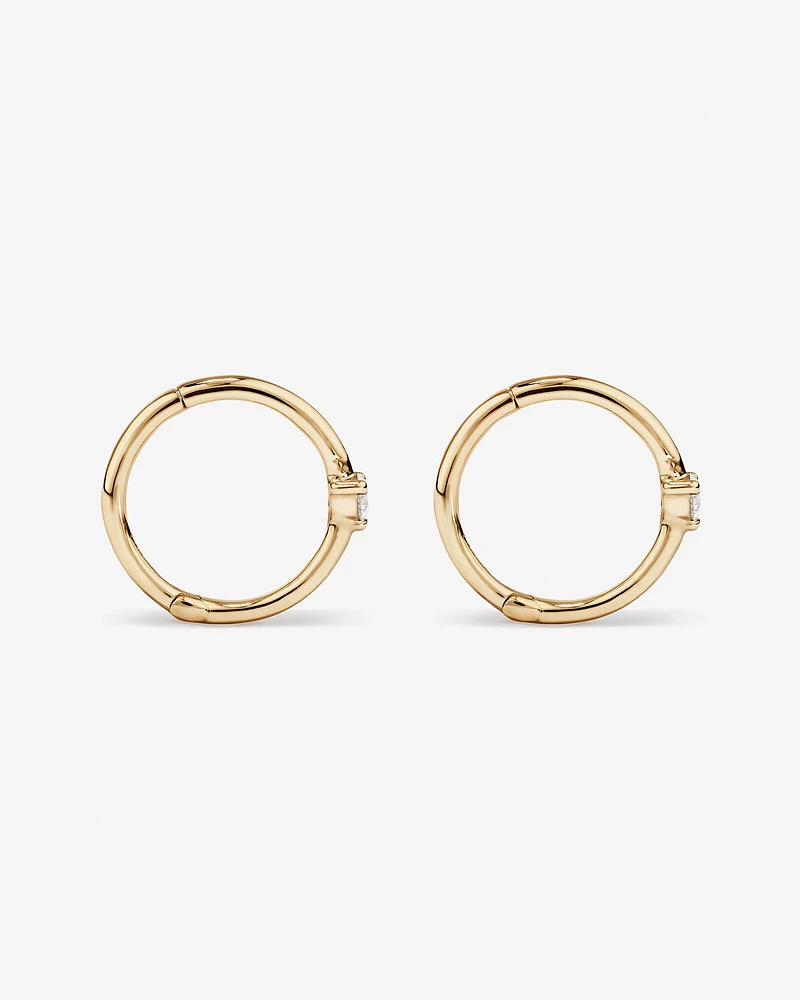 Diamond Accent Sleeper Earrings in 10kt Gold