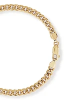 19cm (7.5”) Hollow Miami Curb Bracelet in 10kt Yellow Gold