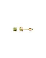 Stud Earrings with Peridot in 10kt Yellow Gold