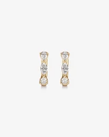 0.36 Carat TW Fancy Cut Laboratory-Grown Diamond Huggie Earrings in 10kt Yellow Gold