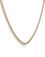 Diamond Accent Curb Chain Necklace in 10kt Yellow Gold