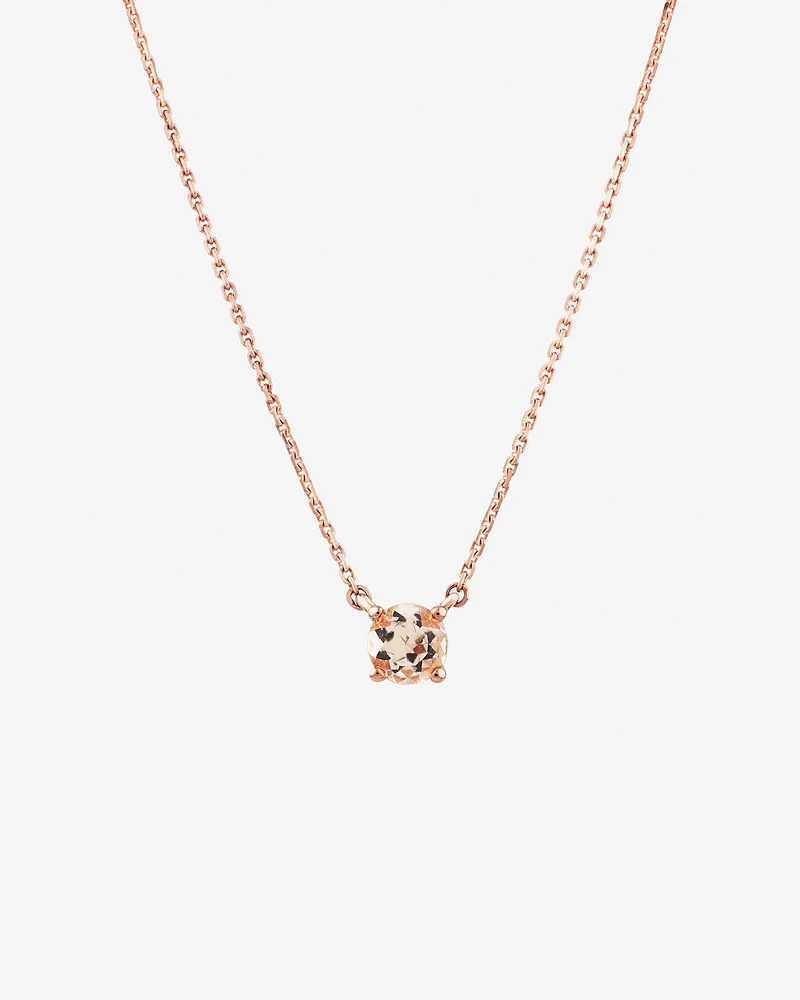 Necklace with Morganite in 10kt Rose Gold