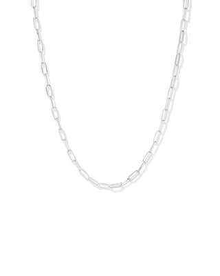 46cm (18.1”) 5.5mm-6mm Width Paperclip Chain in Sterling Silver