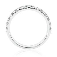 Alliance Evermore en or blanc 14 K avec diamants totalisant 0,75 ct