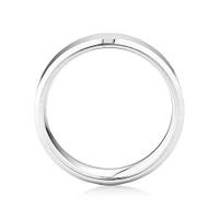 7mm Flat Bevelled Wedding Band in 10kt White Gold