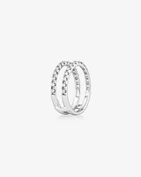 Bague complémentaire en or blanc 14 K avec diamants totalisant 0,50 ct