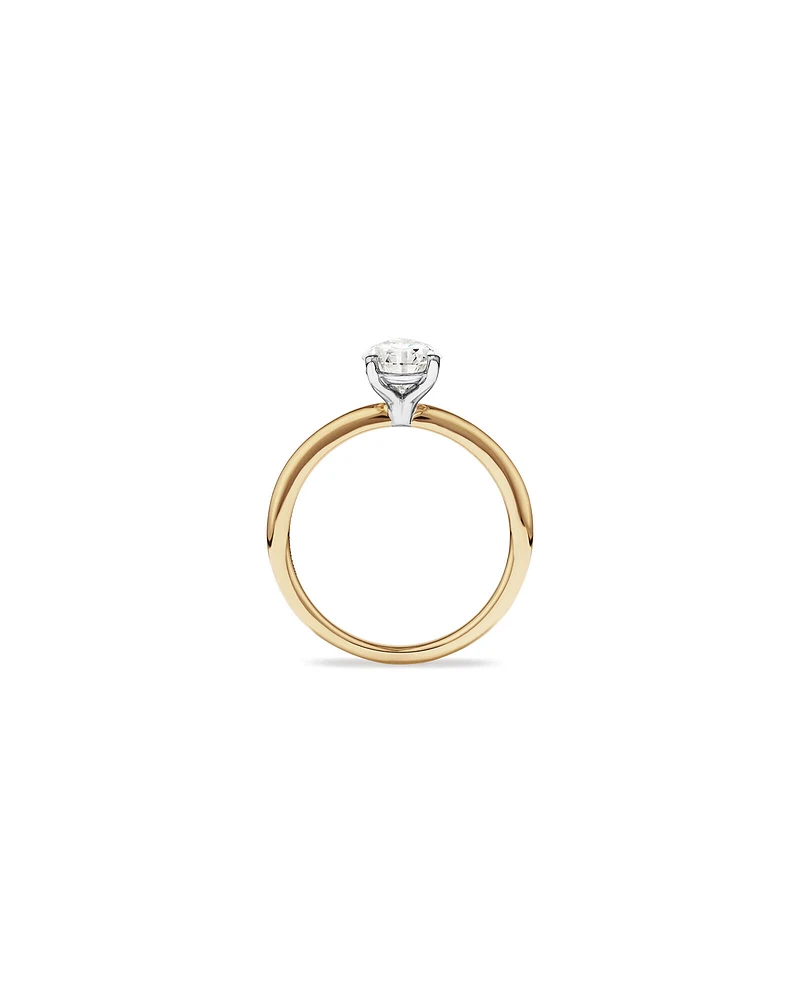 Solitaire Engagement Ring with 1.25 Carat TW of Laboratory-Grown Diamond in 14kt Yellow & White Gold