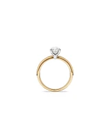 Solitaire Engagement Ring with 1.25 Carat TW of Laboratory-Grown Diamond in 14kt Yellow & White Gold