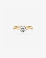 Southern Star Halo Engagement Ring with 0.50 Carat TW of Diamonds in 18kt Yellow & White Gold