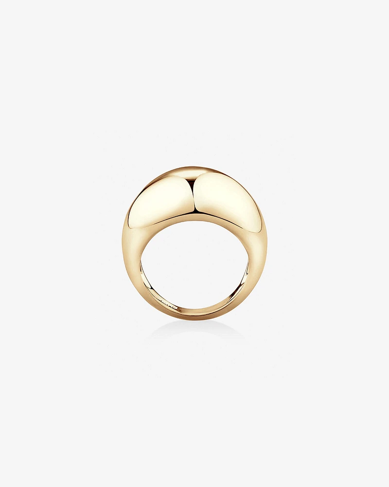 Wide Dome Ring in 10kt Yellow Gold