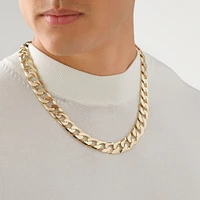 55cm (22") Solid Curb Chain in 10kt Yellow Gold