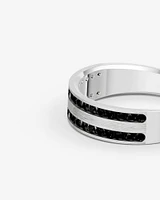 Men's 0.50 TW Enhanced Black Diamond Ring in Platinum