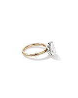 2.00 Carat TW Pear Cut Laboratory-Grown Diamond Solitaire Engagement Ring in 14kt Yellow and White Gold