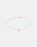 19cm (7.5") C Initial Bracelet in 10kt Yellow Gold
