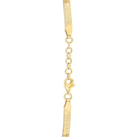 3.5mm Wide Herringbone Snake Chain Bracelet in 10kt Yellow Gold