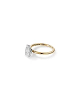 Solitaire Engagement Ring with 1.25 Carat TW of Laboratory-Grown Diamond in 14kt Yellow & White Gold