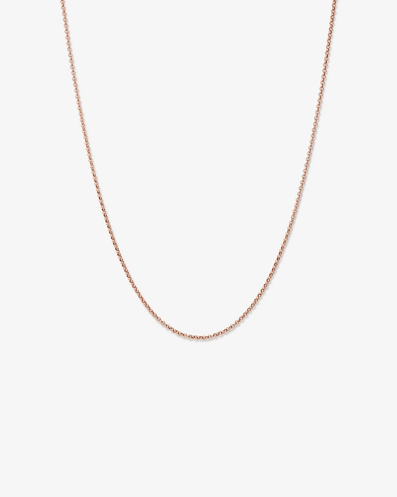 50cm (20") Hollow Belcher Chain in 10kt Rose Gold