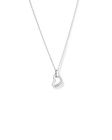 Heart Pendant and Chain with Cubic Zirconia in Sterling Silver