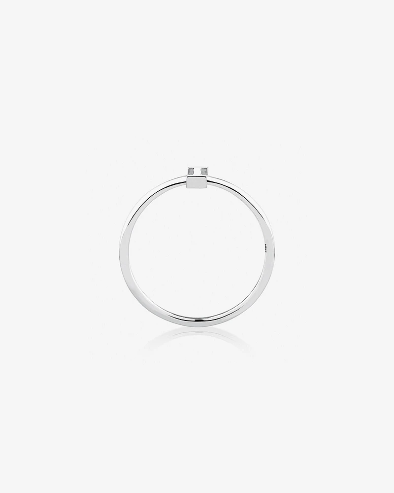 C Initial Ring in Sterling Silver