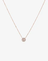 Pendentif avec Morganite & 0,14 Carat TW de Diamants en Or Rose 10kt