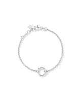 18cm (7") Fine Belcher Open Pendant Bracelet in Sterling Silver