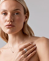 Carat TW Laboratory-Grown Diamond Hoop Earrings Set in 10kt White Gold
