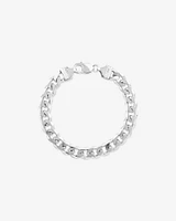 21cm (8.5") 9mm Width Men's Curb Bracelet in Sterling Silver