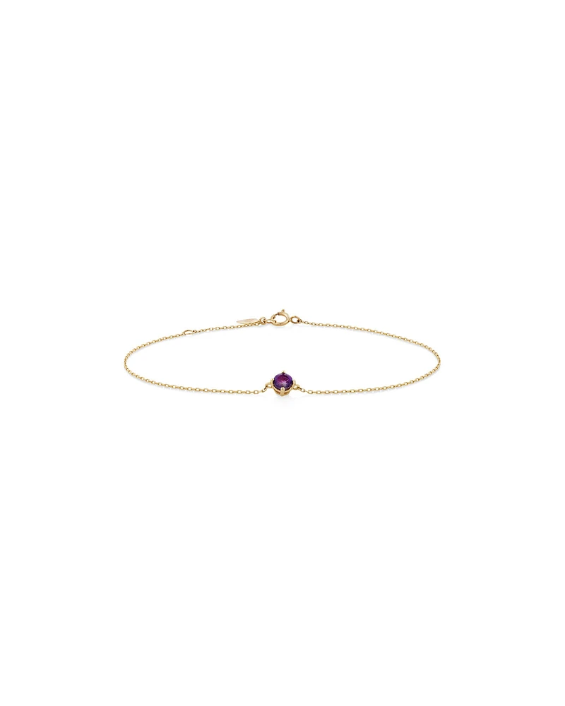 Bracelet with Amethyst in 10kt Yellow Gold