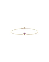 Bracelet with Amethyst in 10kt Yellow Gold