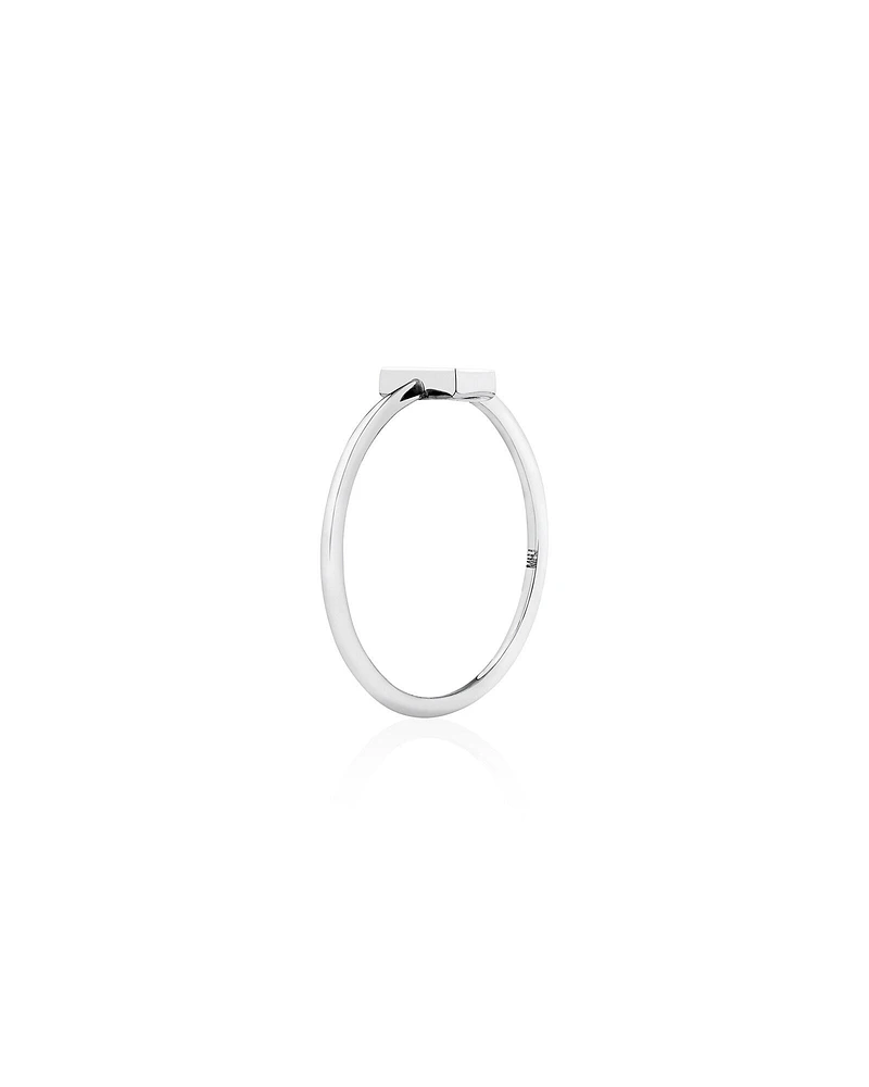 C Initial Ring in Sterling Silver